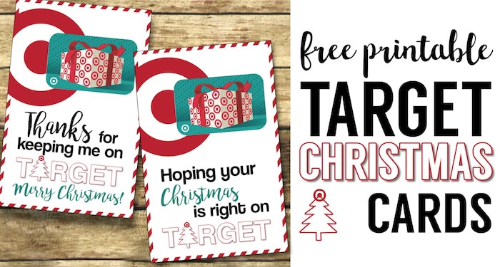 Set of festive Christmas cards with messages like 'Thanks for keeping me on target' and 'Hoping your Christmas is right on target,' perfect for holiday greetings.
